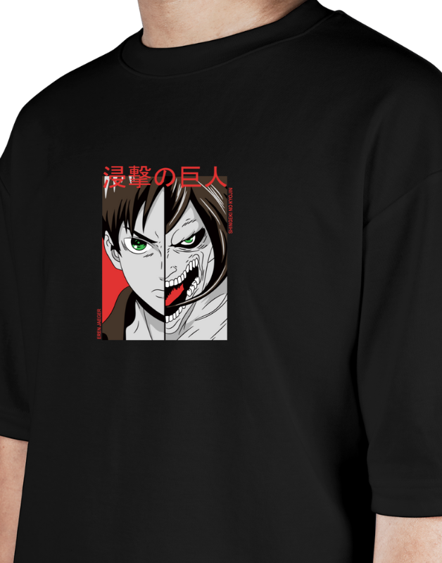 Premium Oversize Drop Shoulder Tee – Anime Sukuna Graphic | by Teen Core in Pakistan