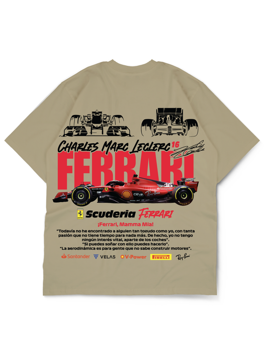 Premium Oversize Drop Shoulder Tee – Ferrari Racing Graphic | by Teen Core in Pakistan