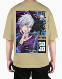 Premium Oversize Drop Shoulder Tee – Anime Gojo Satoru Graphic | by Teen Core in Pakistan