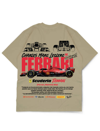 Premium Oversize Drop Shoulder Tee – Ferrari Racing Graphic | by Teen Core in Pakistan