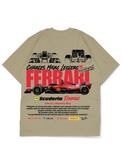 Premium Oversize Drop Shoulder Tee – Ferrari Racing Graphic | by Teen Core in Pakistan