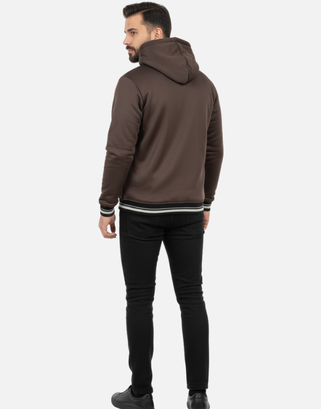 Premium Brown Blend Fleece  Zipper Hoodie Winter Collection | by Teen Core in Pakistan