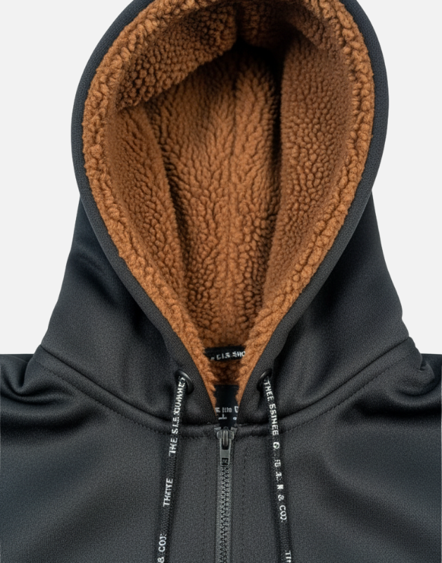 Premium Black Blend Fleece Lined Zipper Hoodie  Winter Collection | by Teen Core in Pakistan