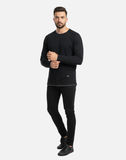 Premium Black Full-Sleeve Crew-Neck T-Shirt | By Teen Core in Pakistan