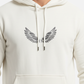 Premium White Pullover Hoodie with Black Wing Logo| by Teen Core in Pakistan