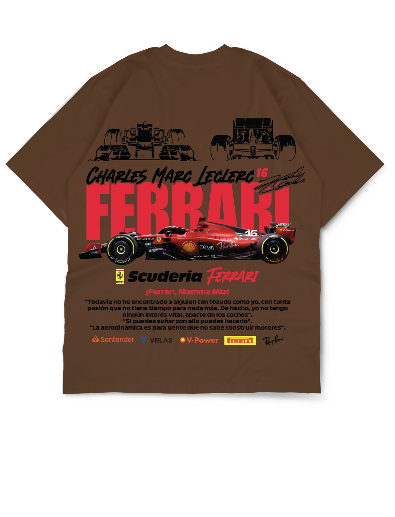 Premium Oversize Drop Shoulder Tee – Ferrari Racing Graphic | by Teen Core in Pakistan