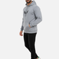 Premium Light Grey Pullover Hoodie with Black Wing Logo – 300 GSM | by Teen Core in Pakistan