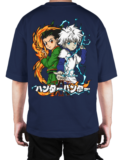 Premium Oversize Drop Shoulder Tee – Samurai Warriors × Flames Graphic | by Teen Core in Pakistan