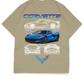 Oversize Drop Shoulder Blue Car Collection Tee by Teen Core in Pakistan