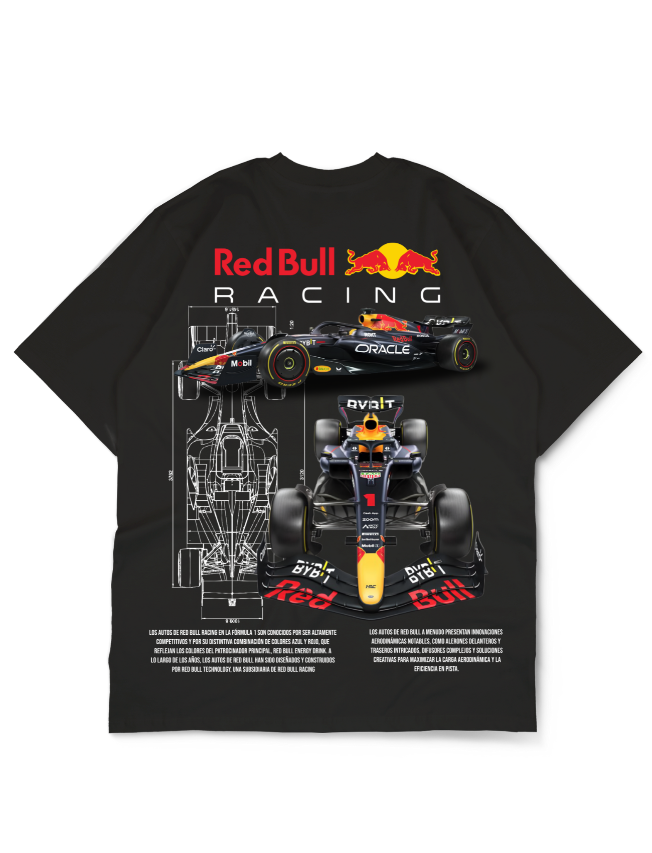 Premium Oversize Drop Shoulder Tee – Red Bull Racing Graphic | by Teen Core in Pakistan