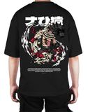 Premium Oversize Drop Shoulder Tee – Japanese Dragon Streetwear | by Teen Core in Pakistan