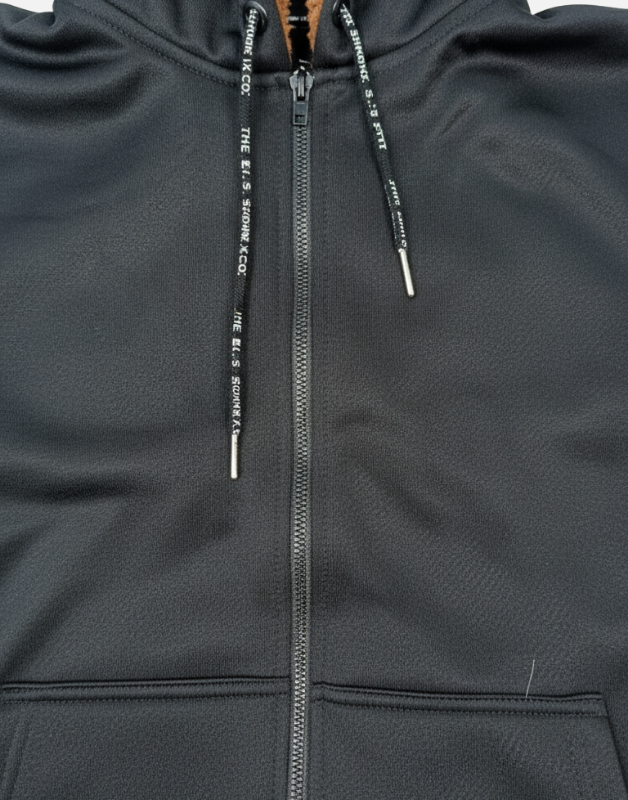 Premium Black Blend Fleece Lined Zipper Hoodie  Winter Collection | by Teen Core in Pakistan