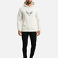 Premium White Pullover Hoodie with Black Wing Logo| by Teen Core in Pakistan