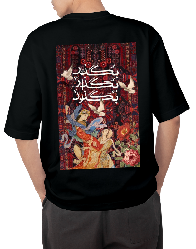 Premium Oversize Drop Shoulder Tee – Japanese Oni Mask Print | by Teen Core in Pakistan