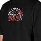 Premium Oversize Drop Shoulder Tee – Japanese Oni Demon & Roses Graphic | by Teen Core in Pakistan