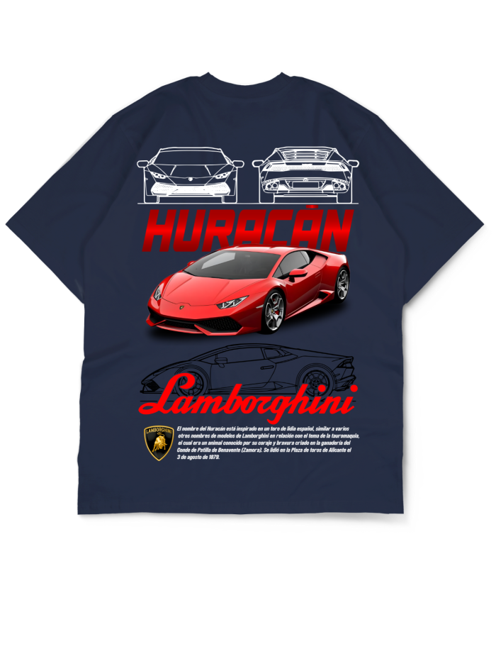 Oversize Drop Shoulder Lamborghini Huracán Tee By Teen Core in Pakistan