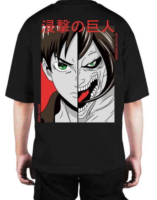 Premium Oversize Drop Shoulder Tee – Anime Sukuna Graphic | by Teen Core in Pakistan