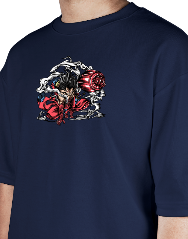 Premium Oversize Drop Shoulder Tee – Japanese Oni Demon & Roses Graphic | by Teen Core in Pakistan