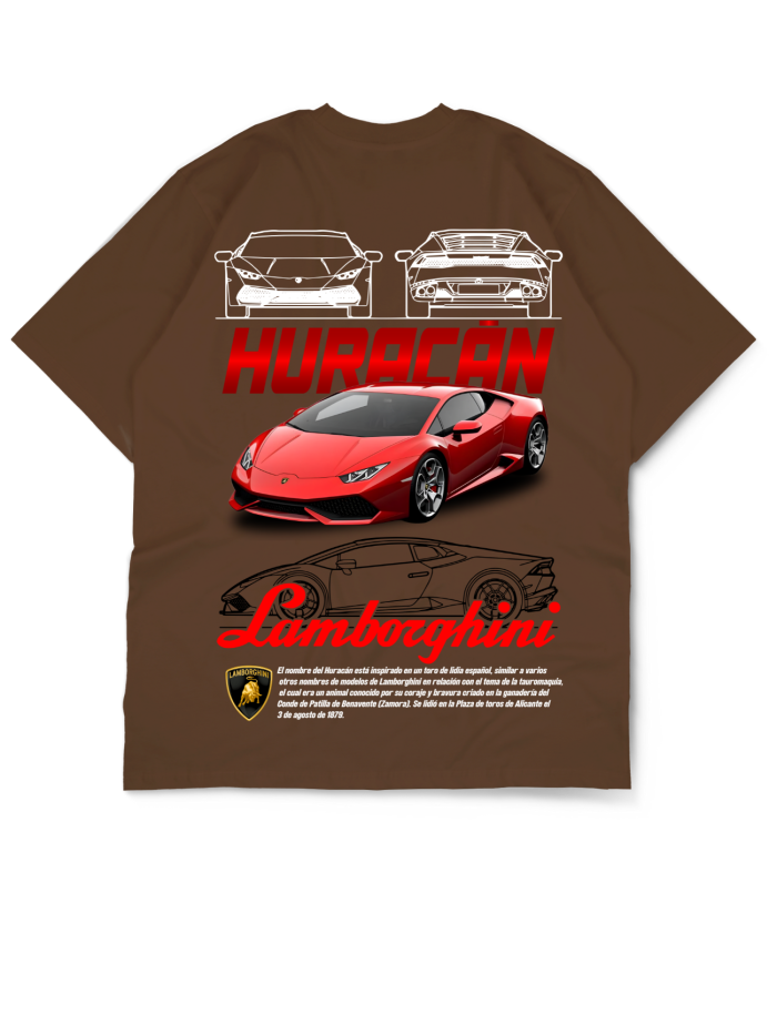 Oversize Drop Shoulder Lamborghini Huracán Tee By Teen Core in Pakistan