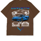 Oversize Drop Shoulder Blue Car Collection Tee by Teen Core in Pakistan