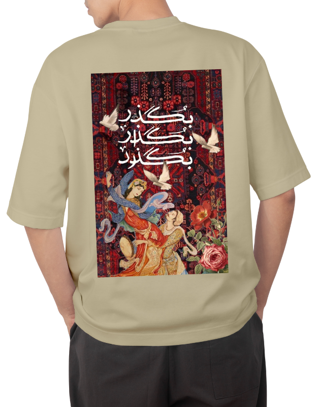 Premium Oversize Drop Shoulder Tee – Japanese Oni Mask Print | by Teen Core in Pakistan