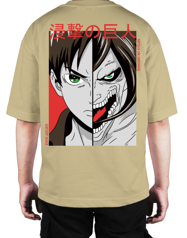 Premium Oversize Drop Shoulder Tee – Anime Sukuna Graphic | by Teen Core in Pakistan