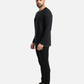 Premium Black Full-Sleeve Crew-Neck T-Shirt | By Teen Core in Pakistan