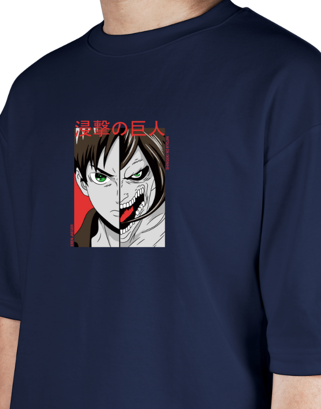 Premium Oversize Drop Shoulder Tee – Anime Sukuna Graphic | by Teen Core in Pakistan