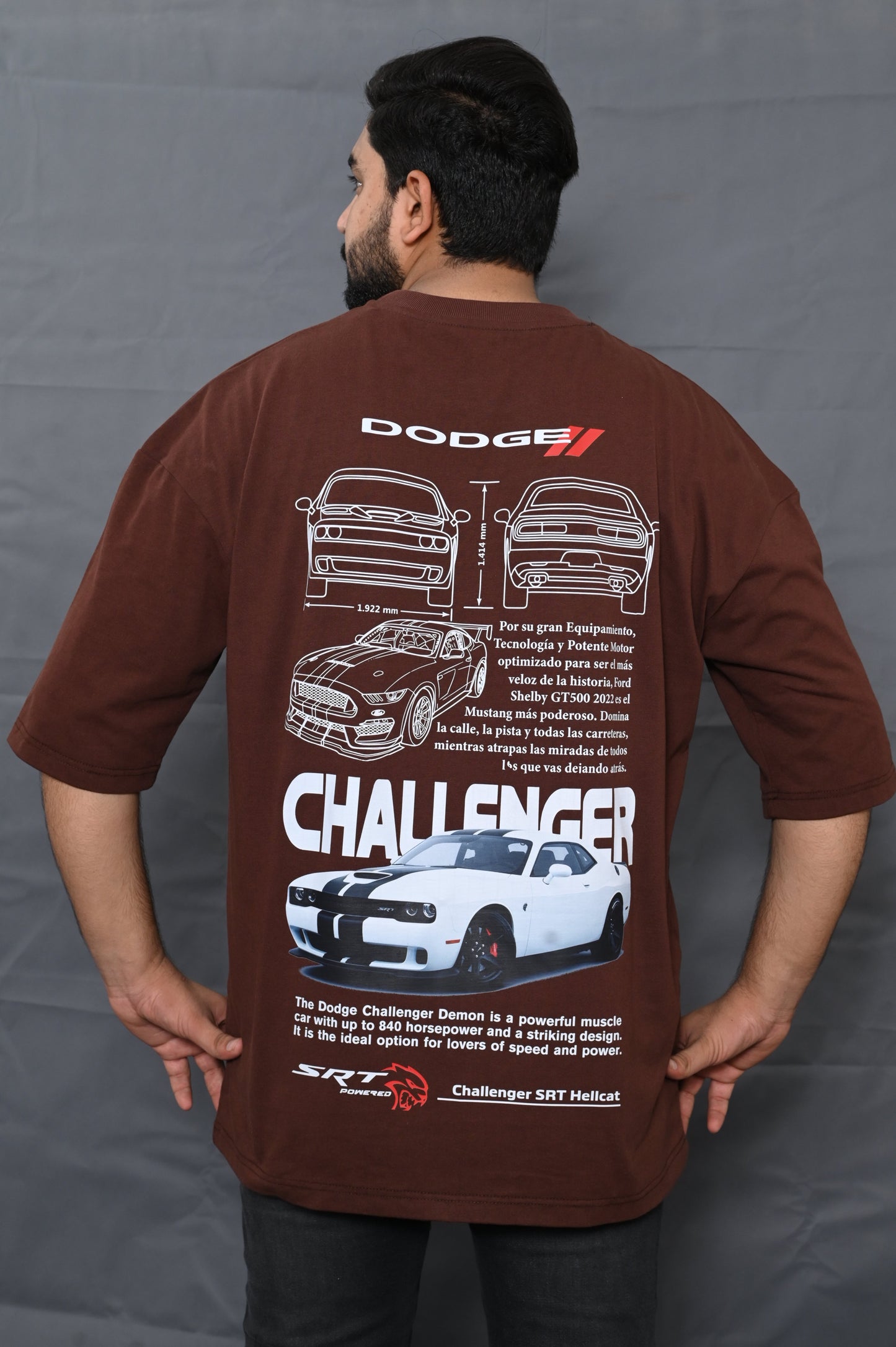 Car Collection Oversize Drop Shoulder Tee – Dodge Edition by Teen Core in Pakistan